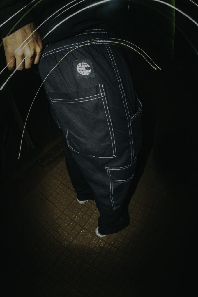 Culture Cargo Pants Contrast Black