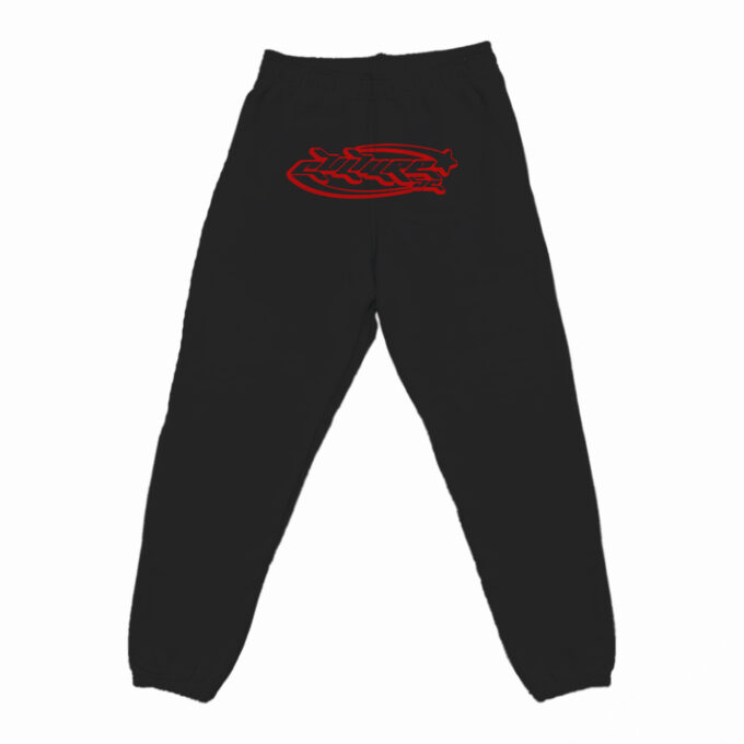 Culture Sweatpants "Big Logo" Y2K Black Red